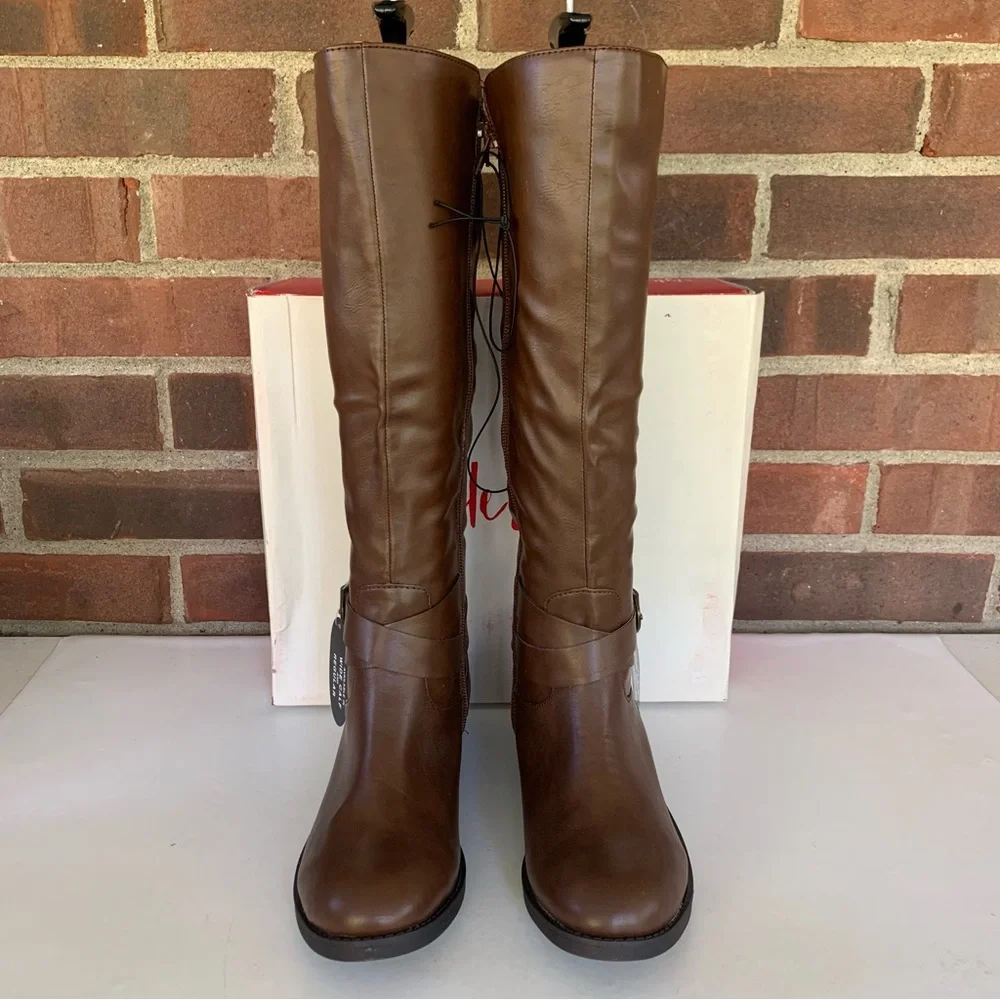 Style & Co Madixe Brown Knee High Riding Boots Women’s Size US 6 M - Picture 2 of 12